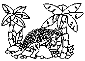 coloriage dinosaure mangeant des feuilles